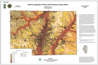 Bedrock Topography of Boone and Winnebago Counties Sheet 1