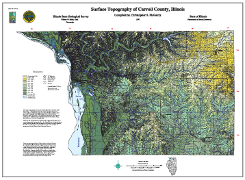 Surface Topography of Carroll County
