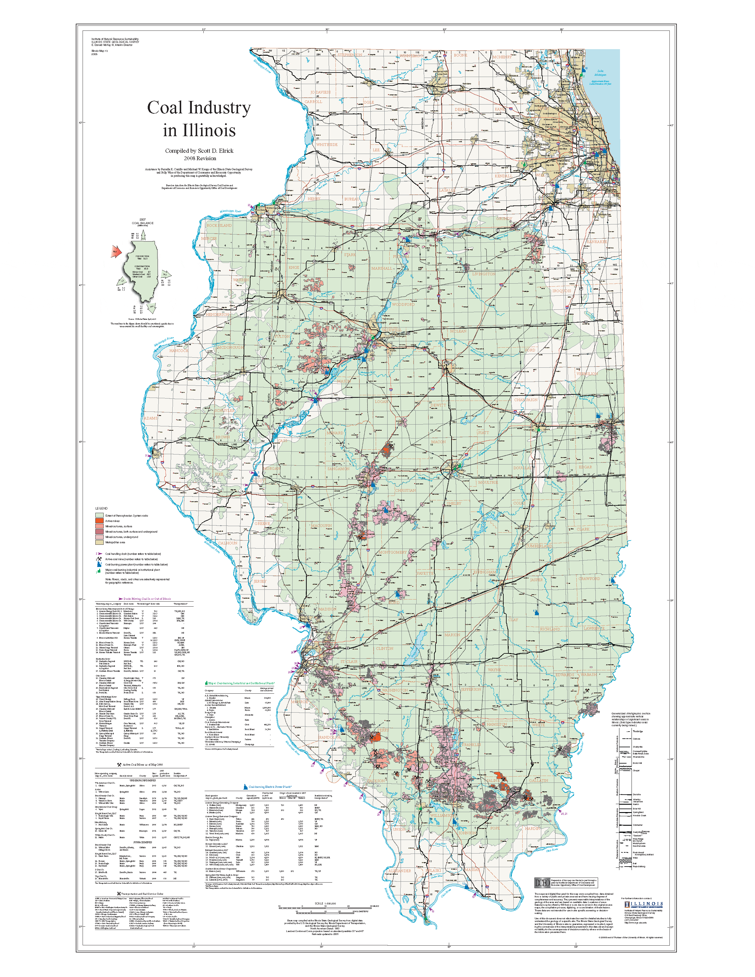 Illinois Coal Industry Map