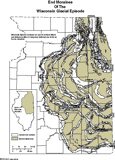 End Moraines of the Wisconsin Glacial Episode