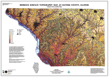 Bedrock Surface Topography Map, Jo Daviess County