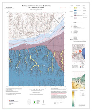 Bedrock Geology of Andalusia Quadrangle, Rock Island County, Illinois, map thumbnail, sheet 1