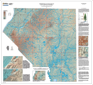 LiDAR Surface Topography of St. Clair County