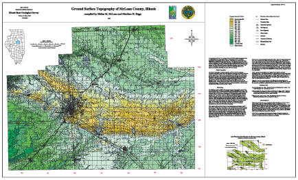 Ground Surface Topography of McLean County