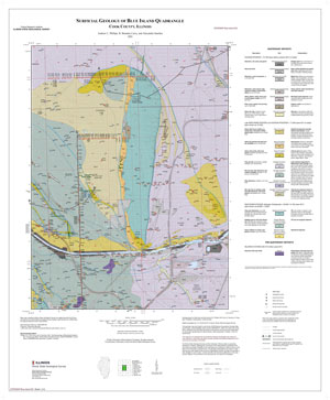 Surficial Geology of Blue Island Quadrangle, map thumbnail, sheet 1