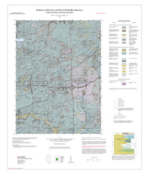 Surficial Geology of Tinley Park Quadrangle, map thumbnail, sheet 1