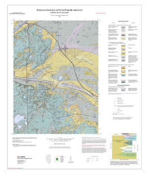 Surficial geology of Palos Park Quadrangle,  map thumbnail, sheet 1